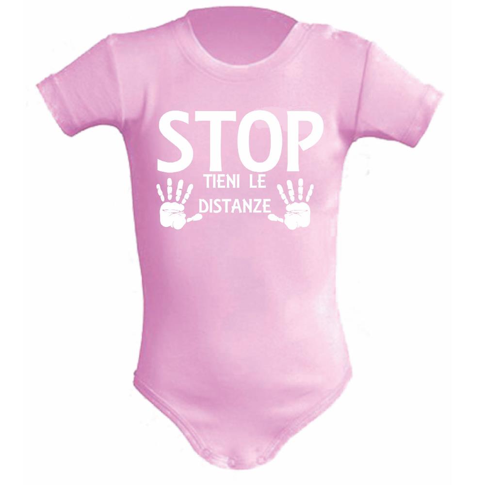 Body Neonato “Stop Tieni Le Distanze” 100% Cotone Idea Regalo Prima Infanzia PS 28180-0005