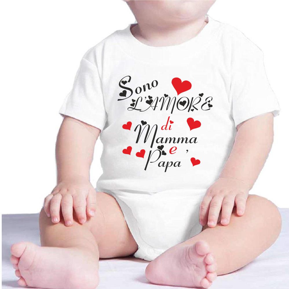 Body Neonato Personalizzato “Sono L’Amore Di Mamma e Papà” Festa della Mamma e Festa del Papà PS 28180-0018