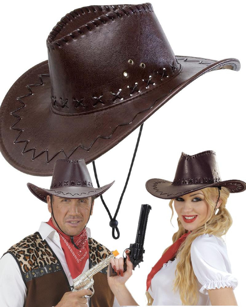 Cappello Cowboy Marrone Scuro – Accessorio Costume Carnevale Uomo – PS 26410