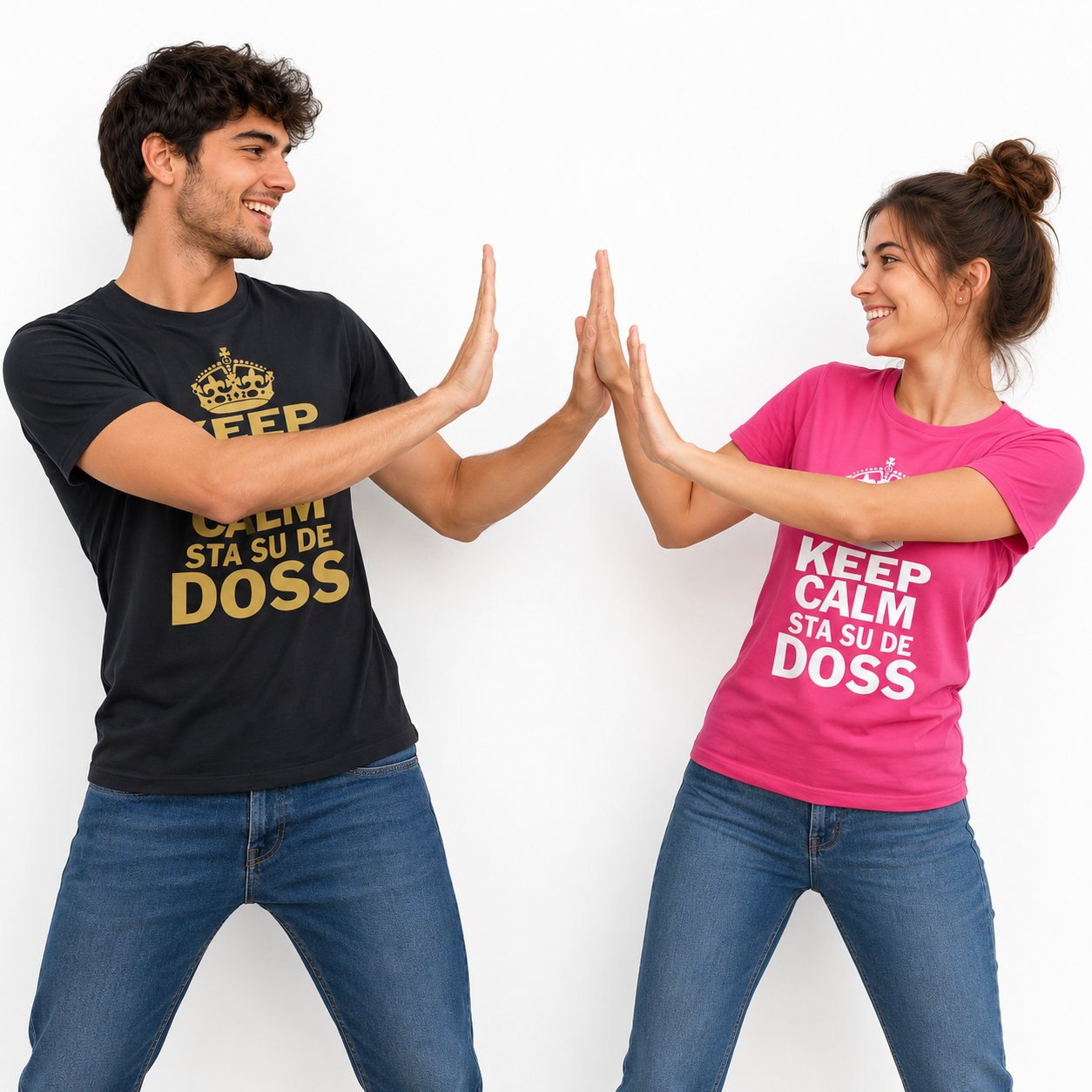 T-Shirt “Keep Calm Sta Su De Doss” Uomo e Bambino – Maglietta Simpatica con Stampa – PS 27431-A010