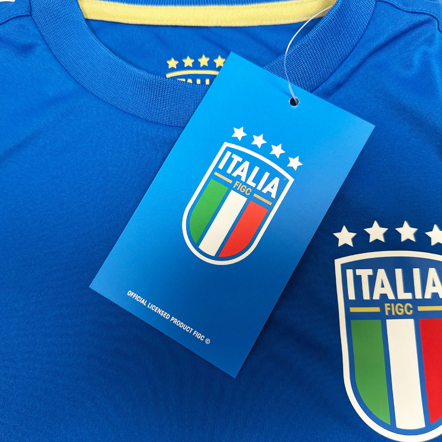 Kit Calcio Italia FIGC Maglia e Pantaloncini Personalizzabile con Nome e Numero – Replica Ufficiale – Mod. PS 24110
