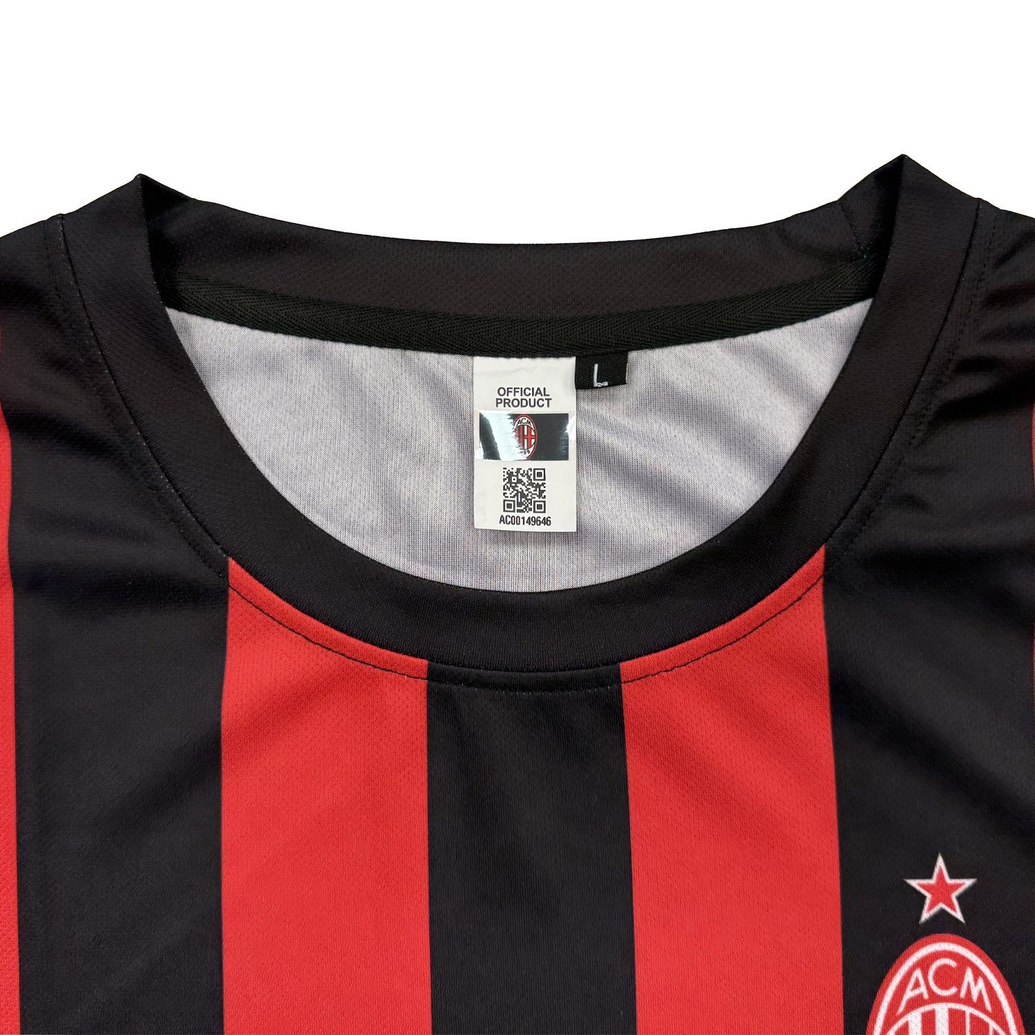 Maglia Calcio Milan Rosso Nera – Replica Ufficiale ACMILAN – Personalizzabile con Nome e Numero PS 40482