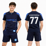 Pigiama Corto SSC Napoli Ufficiale 100% Cotone – Bambino – Personalizzabile con Nome PS 39700