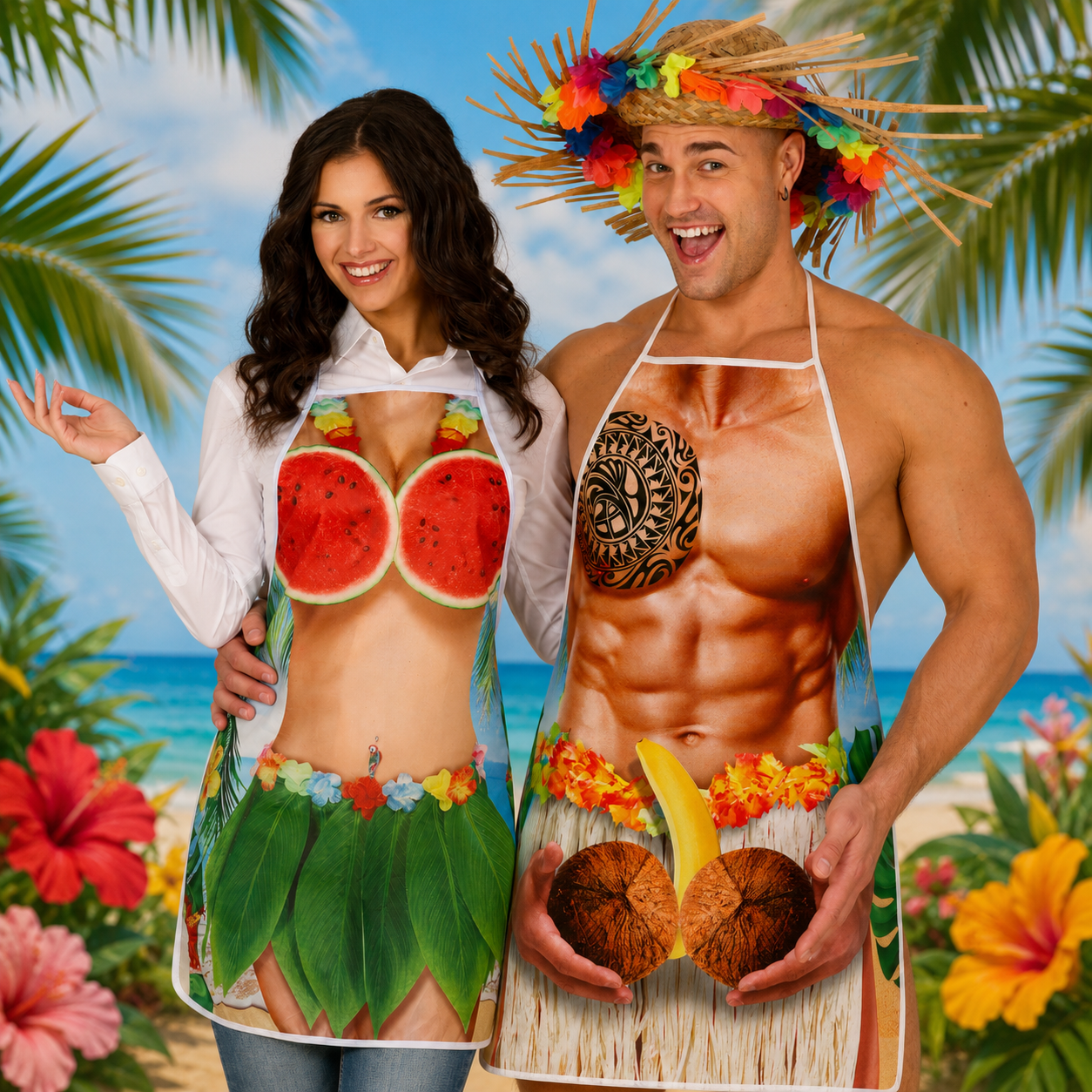 Grembiule Sexy Hawaiano Hawaiana – Grembiuli Scherzosi – PS 33569/33570