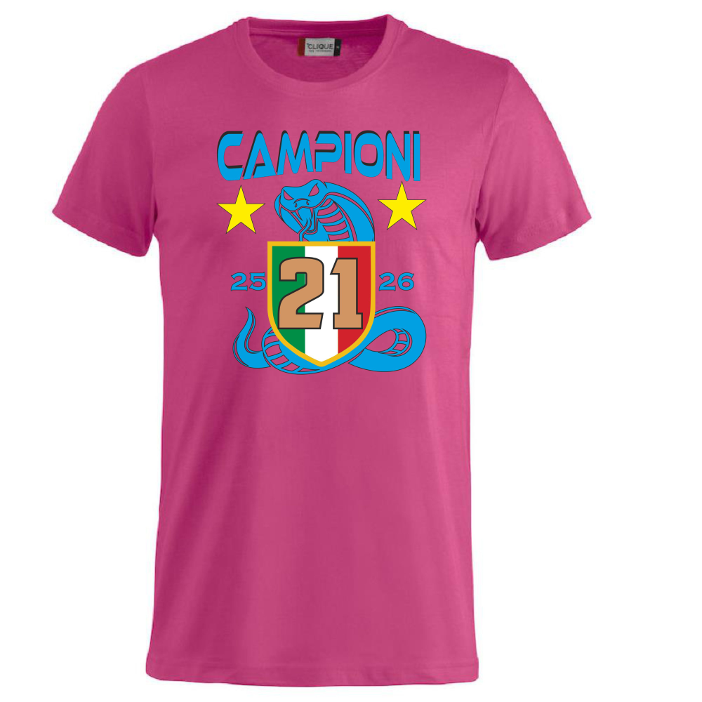 T-Shirt Inter Campione d’Italia 2025/2026 –  21 Scudetti Biscione  – PS 27431-INT-08