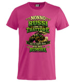 T-Shirt Nonno Russi Come Un Trattore Ma Ti Voglio Bene Piu' Del Rumore – Maglietta Personalizzabile PS 27431-A-146