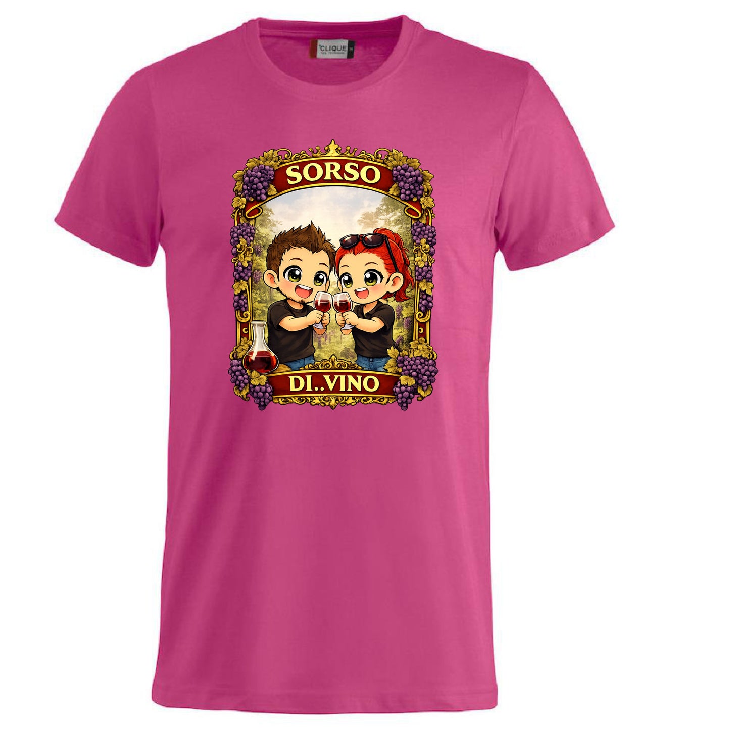 T-Shirt Divertente “Sorso di Vino” Personalizzabile con Nome – Idea Regalo per Amanti del Vino – PS 27431-A-142 PRS