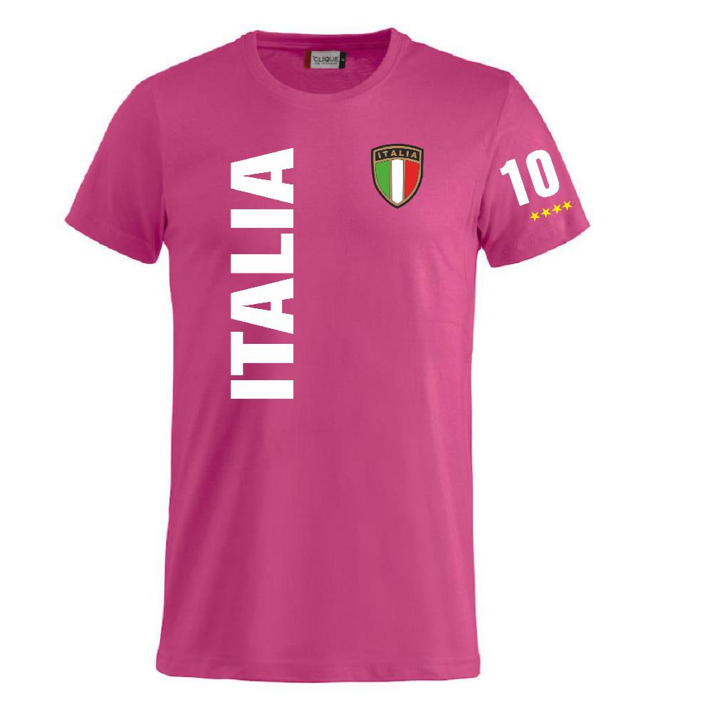 T-Shirt Italia In Cotone Personalizzabile con Nome e Numero PS 27431-A126