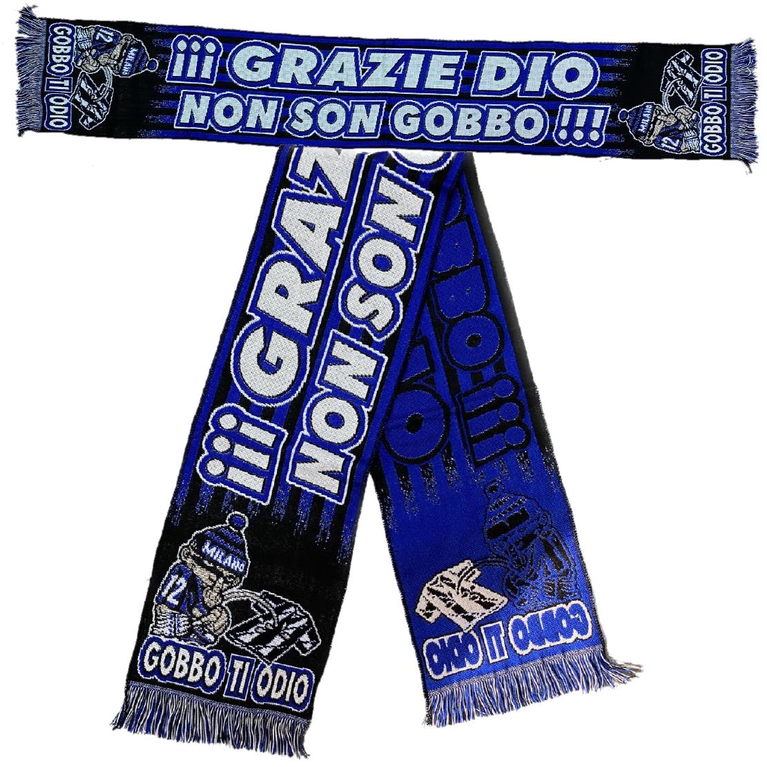 Sciarpa da Stadio “Grazie a Dio Non Sono Gobbo” – Gadget Tifosi FC Internazionale Milano – PS 30819