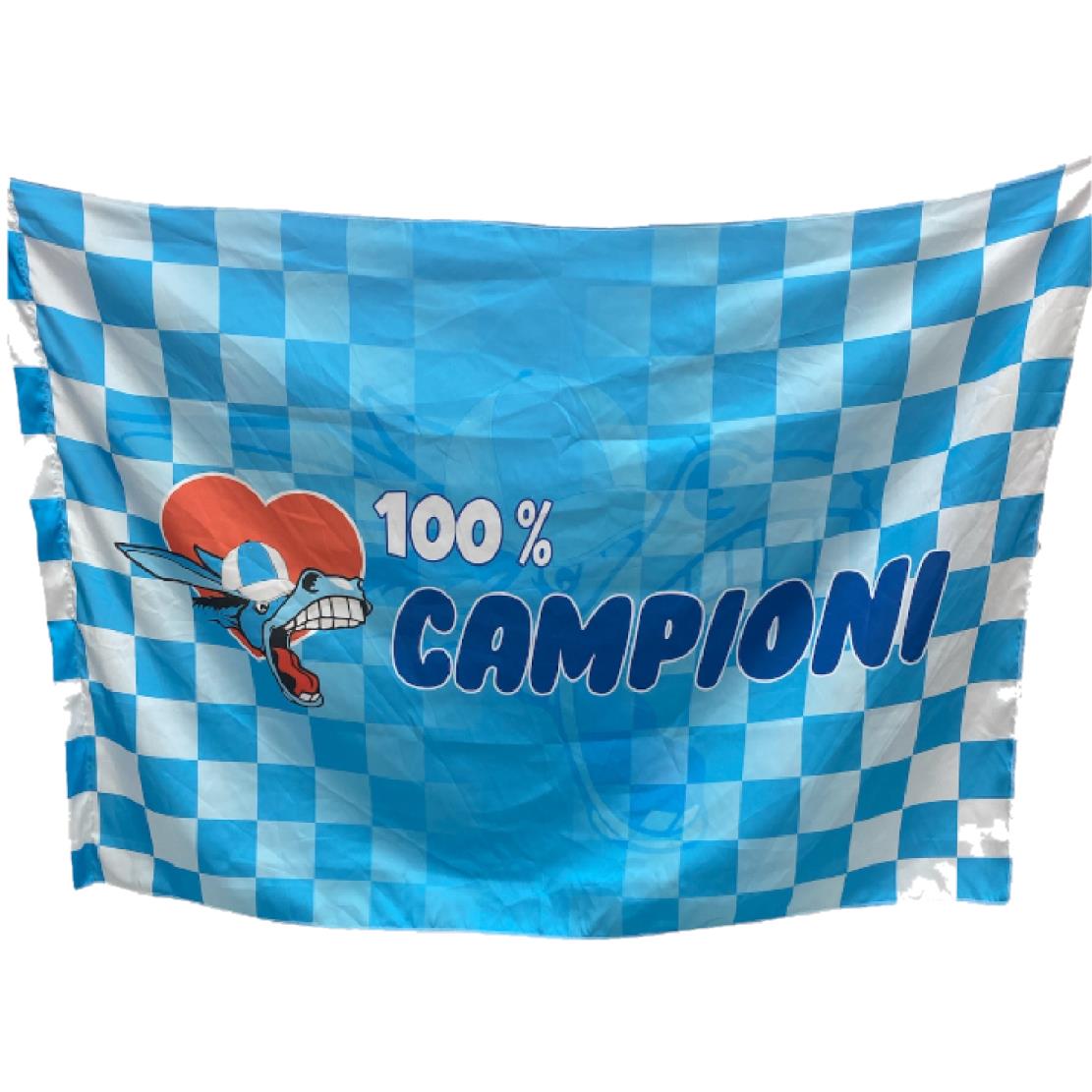 Bandiera “Campione d’Italia – Forza Napoli” – Maxi Stadio 150 × 250 PS 30881