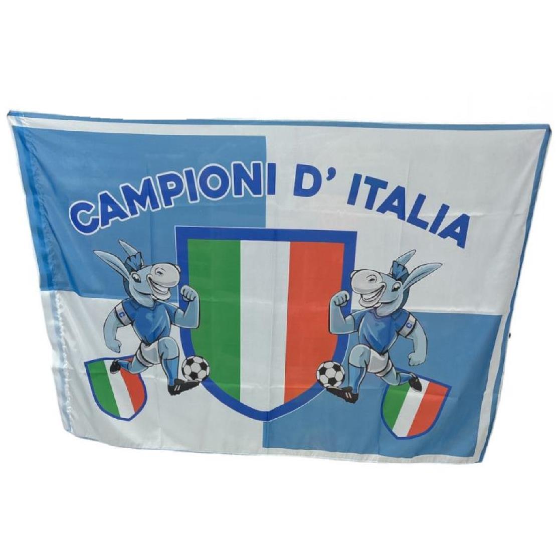 Bandiera “Napoli Campioni d’Italia – Ciuccio” – Stadio 100 × 150 cm PS 30871