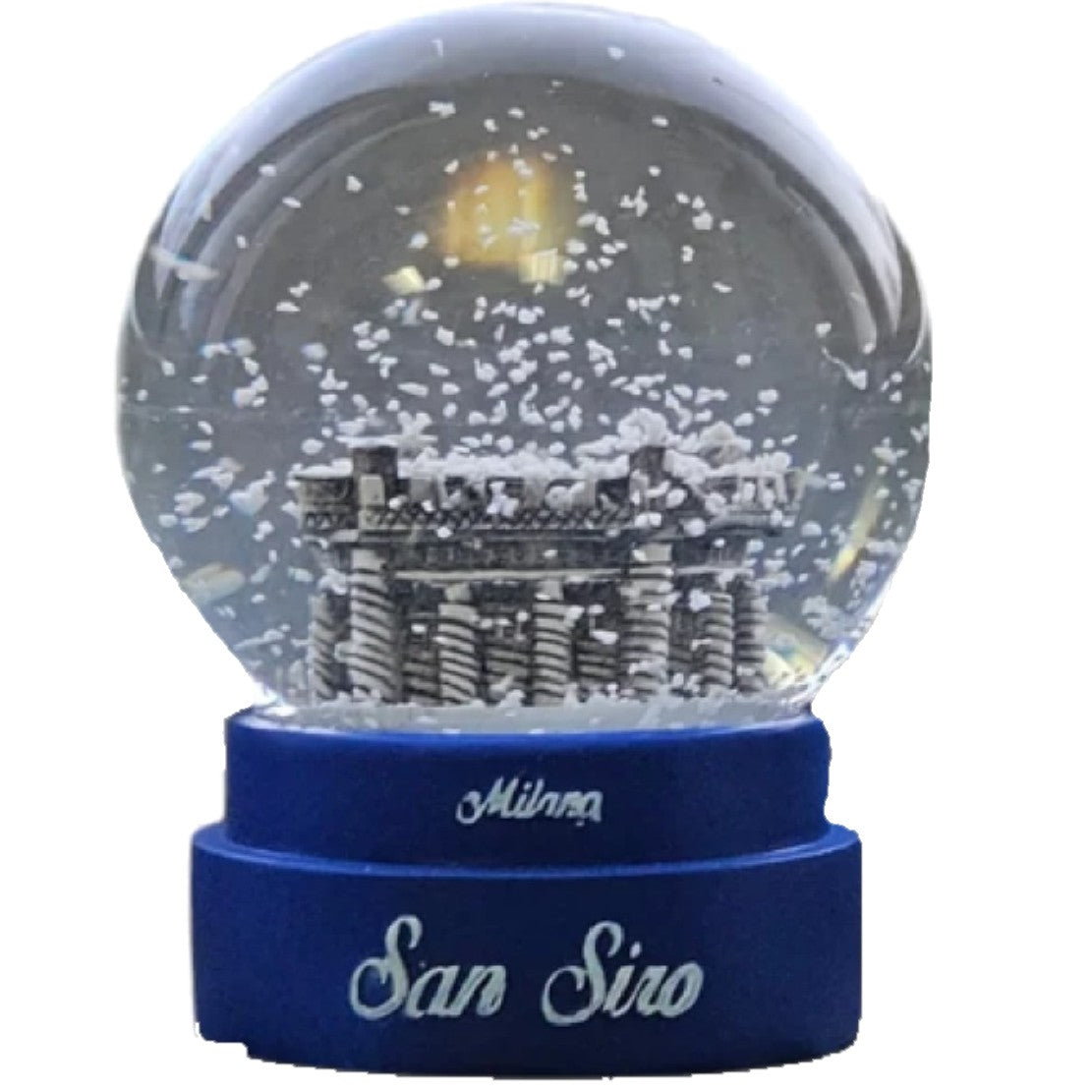 Globo In Vetro Stadio San Siro | SnowBall Con Neve Milano Rossa O Blu' PS 30930