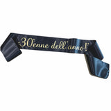 Fascia Compleanno Nera Personalizzata “18/20/30...Enne dell’Anno” – Gadget Party – PS 11447-001