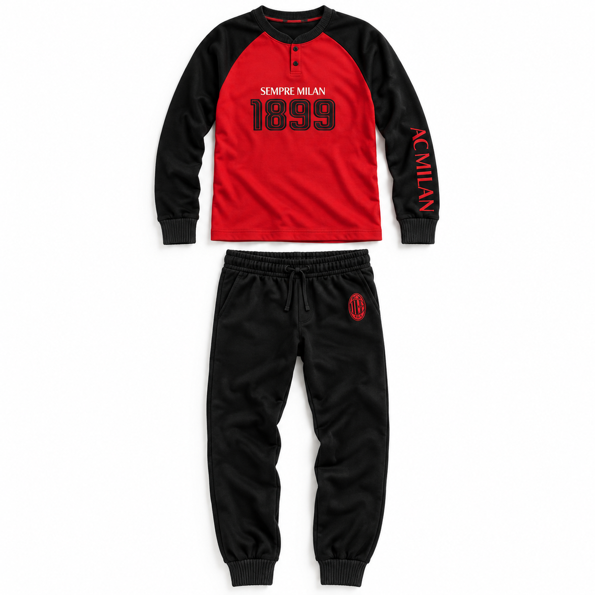 Pigiama Milan Lungo 100% Cotone Garzato Serafino Homewear Personalizzabile – PS 40660-BS