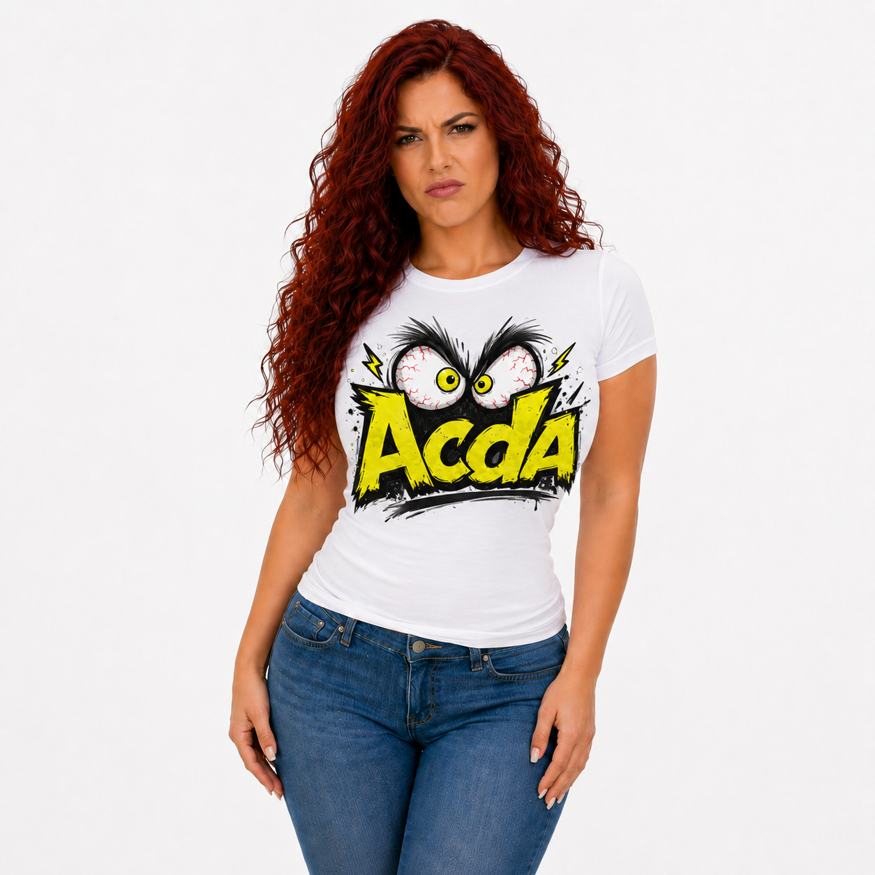 T-Shirt Donna ACDA Acida – Idea regalo – Personalizzabile Con Nom e Sulla Schiena PS 28870-033