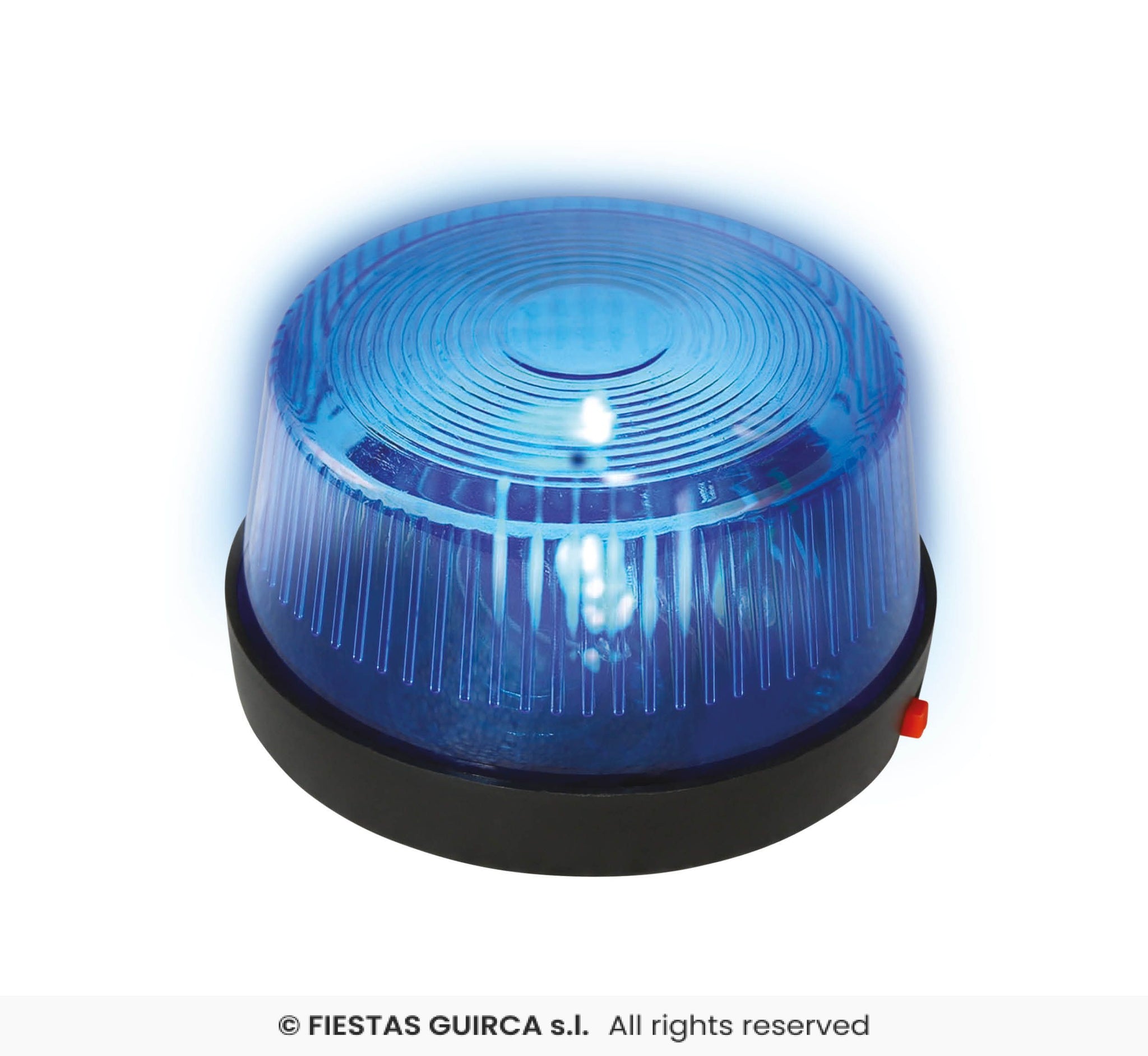 Gadget Sirena Blu con LED (5 × 7 cm) – Accessorio Luminoso per Feste a Tema Polizia PS 33565