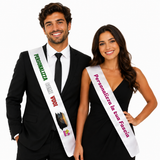 Fascia Bianca Personalizzabile con Stampa – Addio Nubilato, Sindaco, Miss, Festa PS 11446