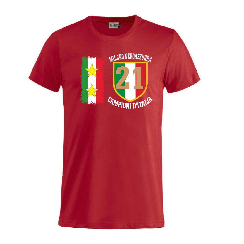 T-Shirt Calcio Inter Campioni d’Italia Serie A – 21 Scudetti Seconda Stella – PS 27431-A068