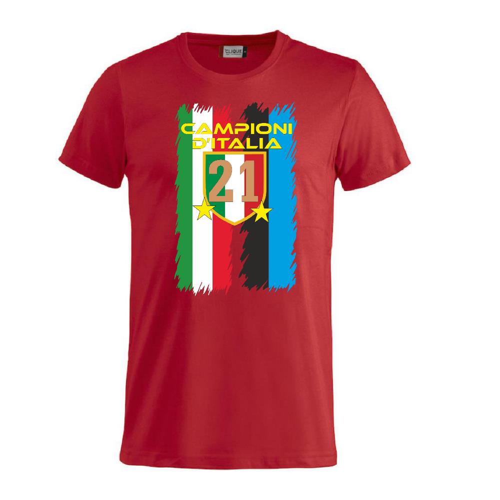 T-Shirt Calcio Inter Campioni d’Italia 2025/26 – 21 Scudetti 2 Stelle – PS 27431-INT-06