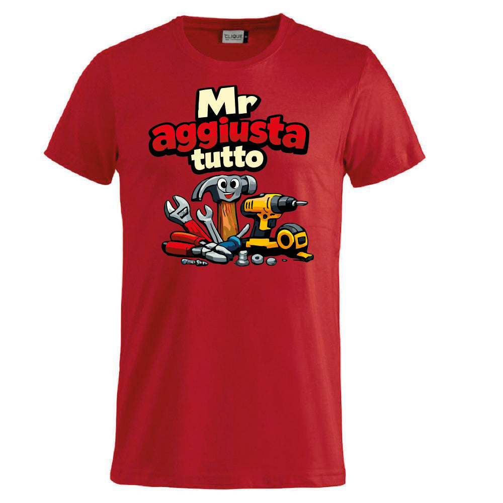 T-Shirt Personalizzabile Uomo “Mr Aggiusta Tutto” – Idea Regalo – PS 27431-A142