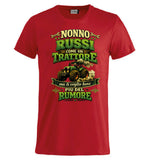 T-Shirt Nonno Russi Come Un Trattore Ma Ti Voglio Bene Piu' Del Rumore – Maglietta Personalizzabile PS 27431-A-146