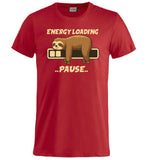 T-Shirt “Bradipo Energy Loading… Pause…” – Personalizzabile con Nome – PS 27431-A135