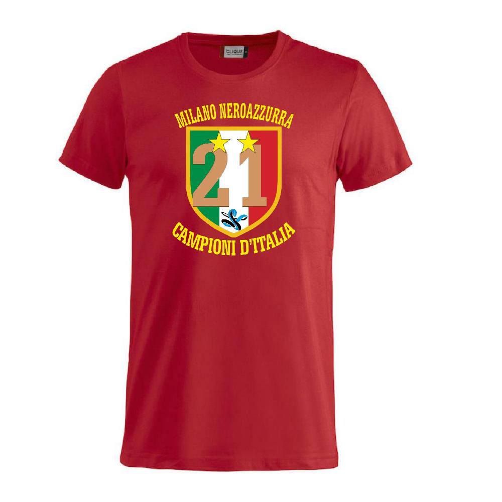 T-Shirt Scudetto Inter Campioni d’Italia 25/26 – Seconda Stella 21 Scudetti Scudetto Neroazzurro – PS 27431-A042