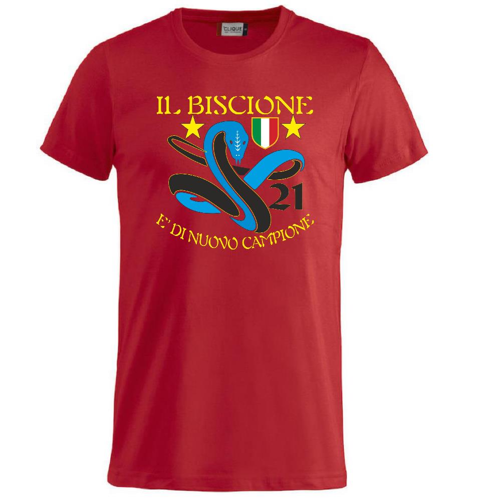 T-Shirt Calcio Inter Biscione Campioni d’Italia 25/26 – 21 Scudetti – PS 27431-INT-02