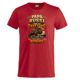 T-Shirt Papa' Russi Come Un Trattore Ma Ti Voglio Bene Piu' Del Rumore – Maglietta Personalizzabile PS 27431-A-145