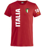 T-Shirt Italia In Cotone Personalizzabile con Nome e Numero PS 27431-A126