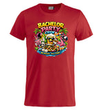 T-Shirt Addio al Celibato Bachelor Party Crew No Rules All Fun Personalizzabile con Nome PS 27431-A-40