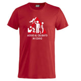 T-Shirt Addio al Celibato In Corso , Dietro  “Attenzione Ubriachi” – Maglietta Divertente con Doppia Stampa Fronte/Retro – PS 27431 - A071
