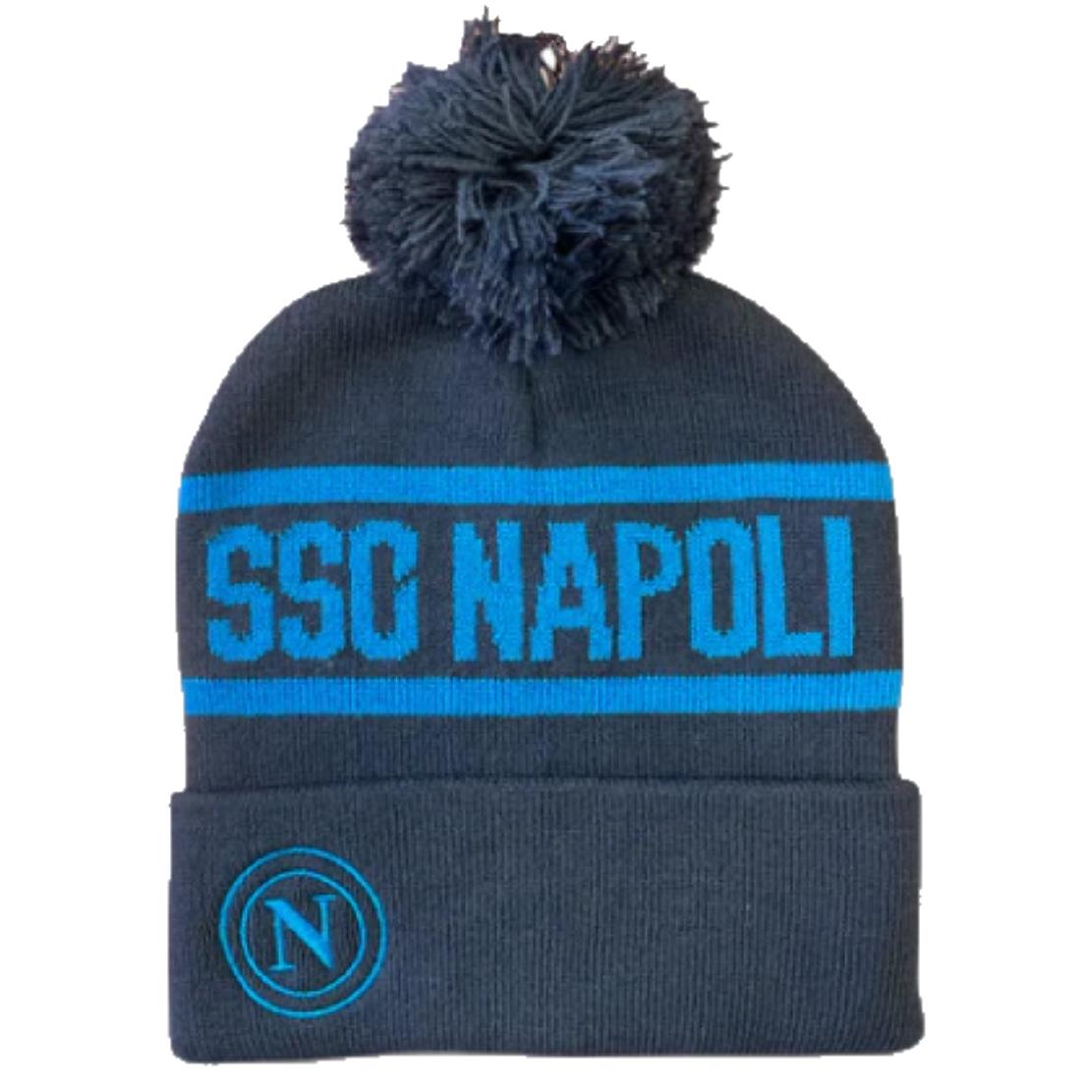 Berretto Invernale Napoli Calcio con Pon Pon – Prodotto Ufficiale SSC Napoli PS 37024