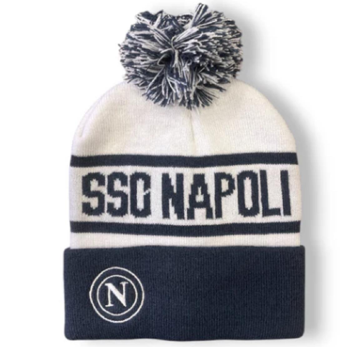 Berretto Invernale Napoli Calcio con Pon Pon – Prodotto Ufficiale SSC Napoli PS 37025