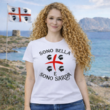 T-Shirt Donna “Sono Bella e Sono Sarda” – Maglietta Manica Corta – PS 28870-020