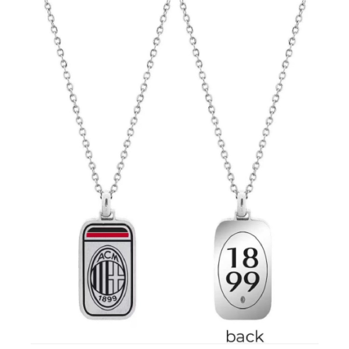 Collana da uomo AC Milan B-MC004UAR in acciaio inossidabile – Cod. 38046