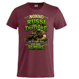 T-Shirt Nonno Russi Come Un Trattore Ma Ti Voglio Bene Piu' Del Rumore – Maglietta Personalizzabile PS 27431-A-146