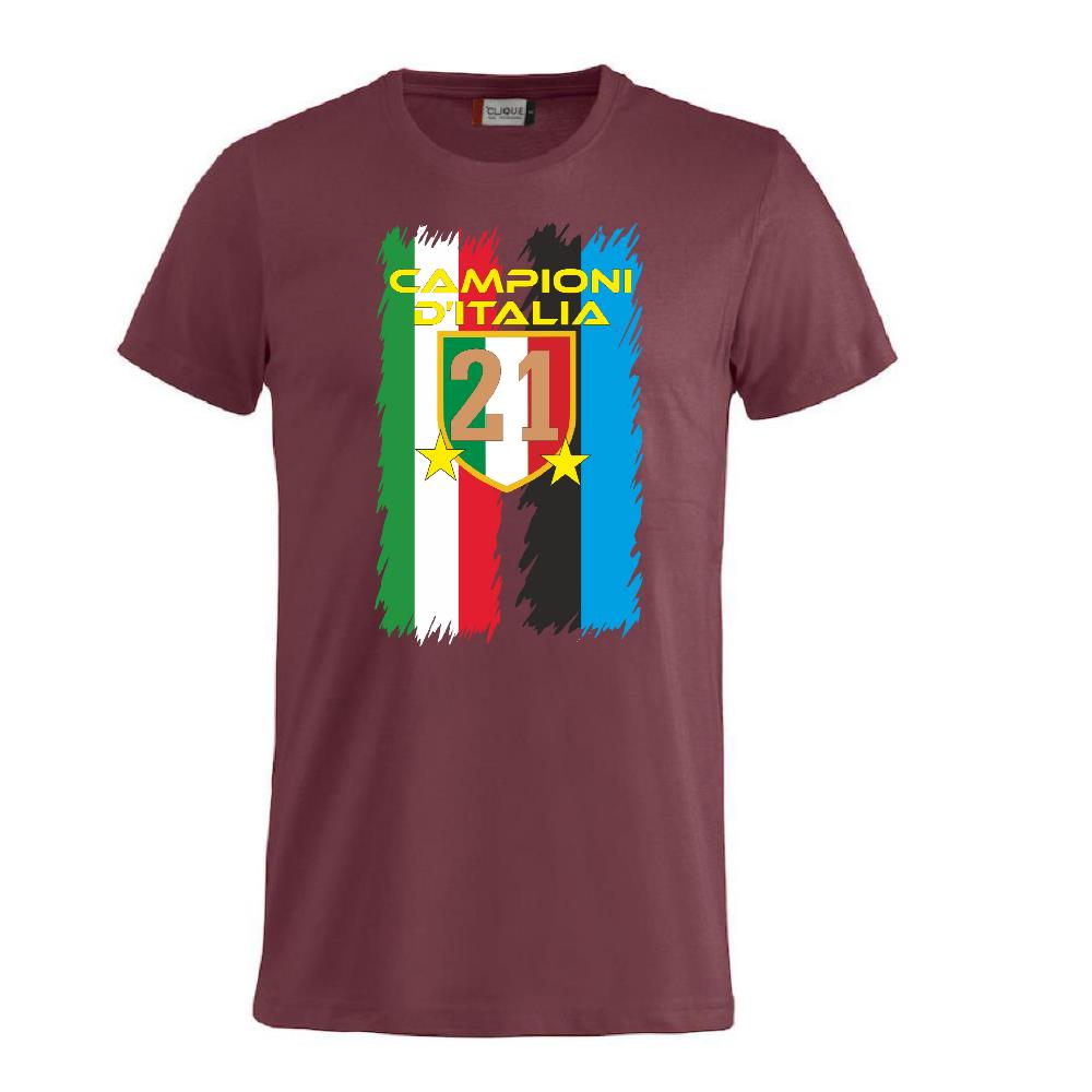 T-Shirt Calcio Inter Campioni d’Italia 2025/26 – 21 Scudetti 2 Stelle – PS 27431-INT-06