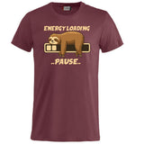 T-Shirt “Bradipo Energy Loading… Pause…” – Personalizzabile con Nome – PS 27431-A135