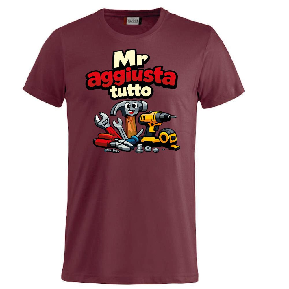 T-Shirt Personalizzabile Uomo “Mr Aggiusta Tutto” – Idea Regalo – PS 27431-A142