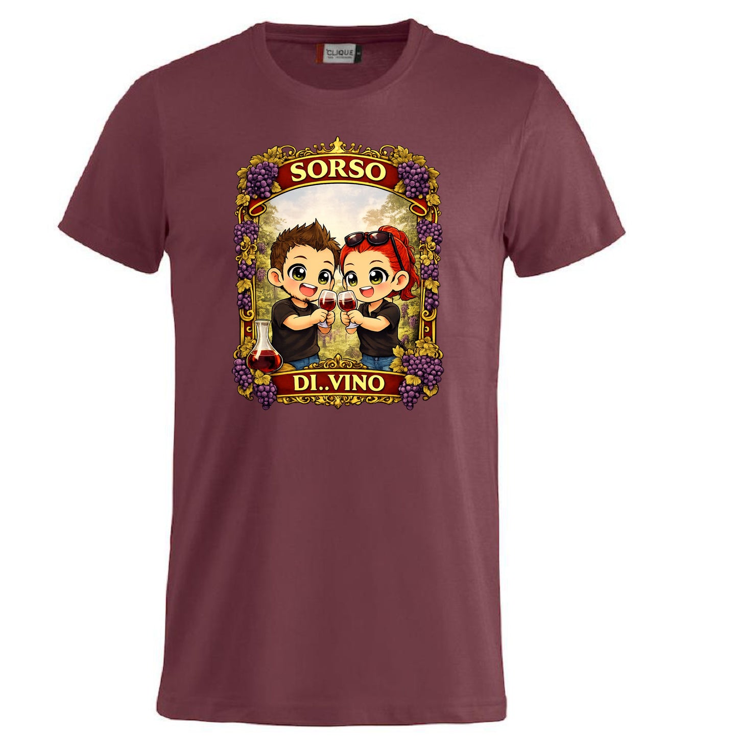 T-Shirt Divertente “Sorso di Vino” Personalizzabile con Nome – Idea Regalo per Amanti del Vino – PS 27431-A-142 PRS