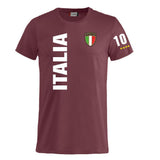 T-Shirt Italia In Cotone Personalizzabile con Nome e Numero PS 27431-A126