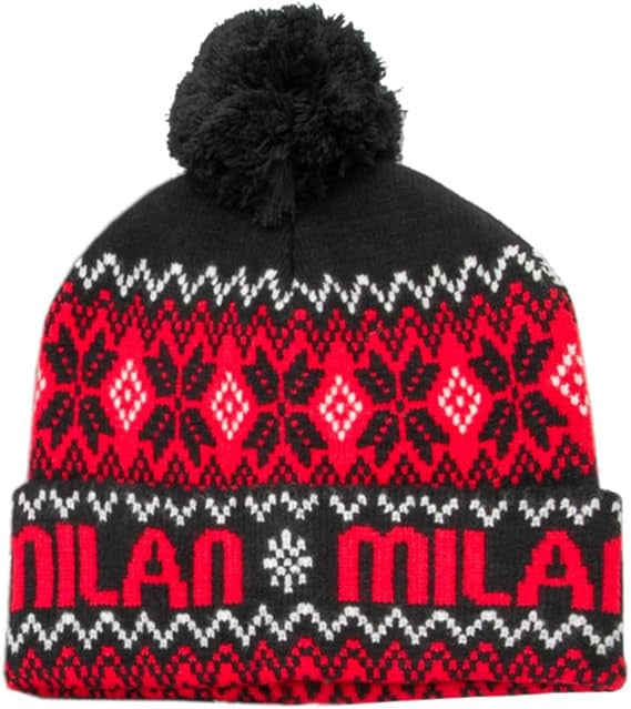 Berretto Natalizio AC Milan con Pon Pon – Cappello Ufficiale – Mod. PS 39086
