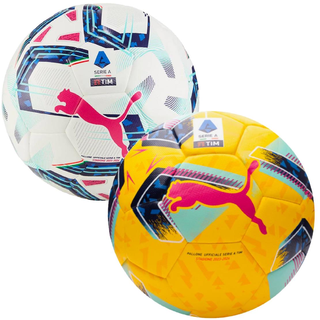 Pallone Puma Serie A – Pallone Ufficiale – 12 Pannelli Giallo o Bianco PS 39876