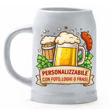 Boccale Birra in Ceramica 500 ml Personalizzabile con Foto e Dediche – PS 13517