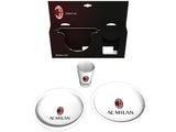 Set Gift AC Milan – Piatto Piano + Piatto Fondo + Bicchiere – Accessori Ufficiali – PS 18709