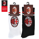 Set 2 Paia Calze Tennis in Spugna – Prodotto Ufficiale AC MILAN Cod. PS 46577