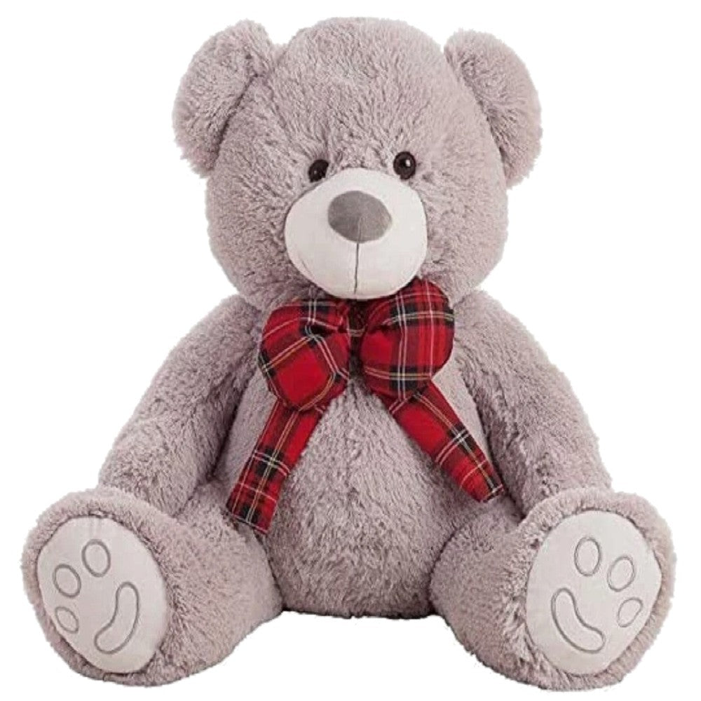 Peluche Orso Grigio Suavi con Fiocco 70 cm – Peluche Gigante  Cod. PS 40276