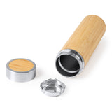 Thermos in Acciaio e Bambù a Doppia Parete con Infusore Tè Rimovibile – 500 ml PS 00522 PRS