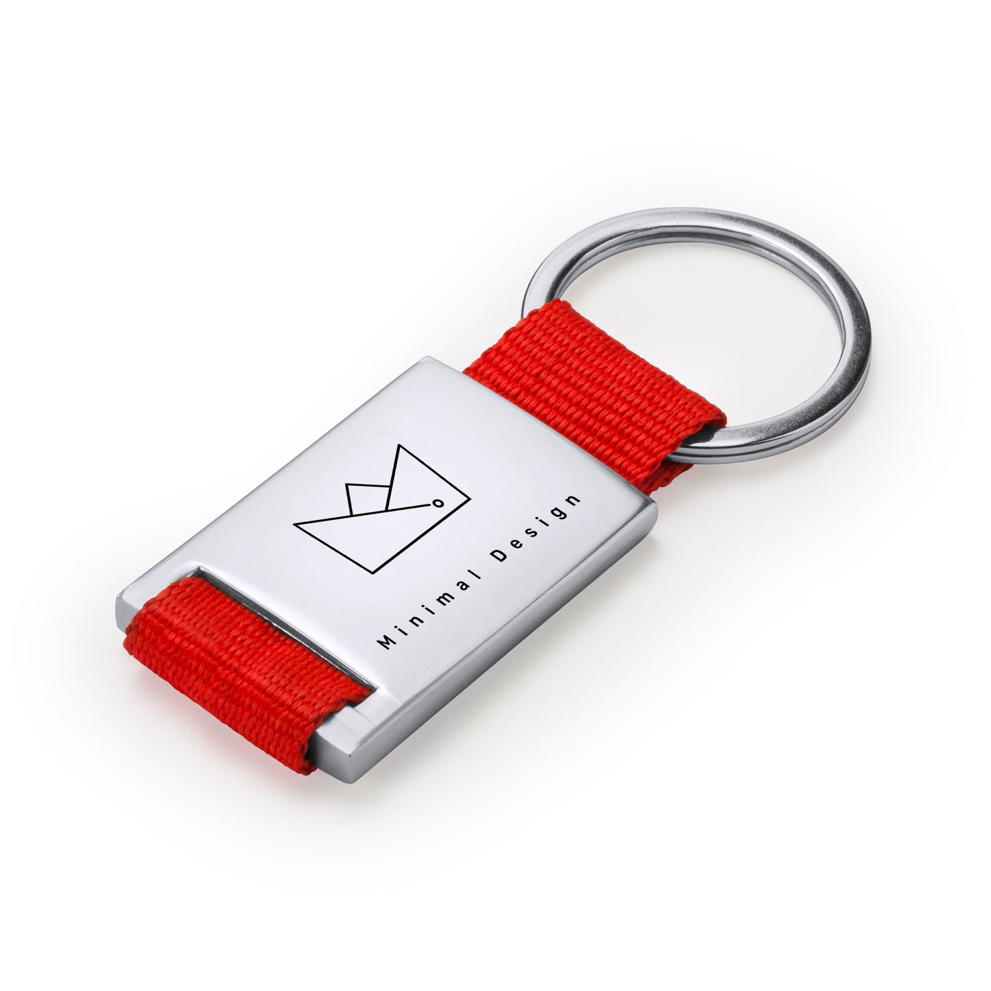 Portachiavi in Metallo con Cinturino in Poliestere Personalizzabile PS 00150